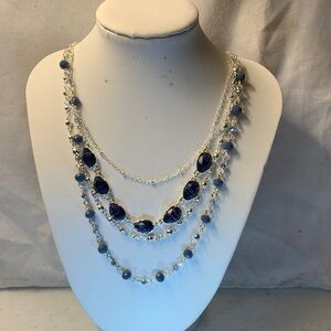 Style & Co. Blue and Silver Multi-Layer Necklace